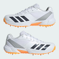 Adidas 22YDS JQ8545 7/2 Full Spike Cricket Shoes 2026 – White/Aurora Onix/Lucid Tangerine