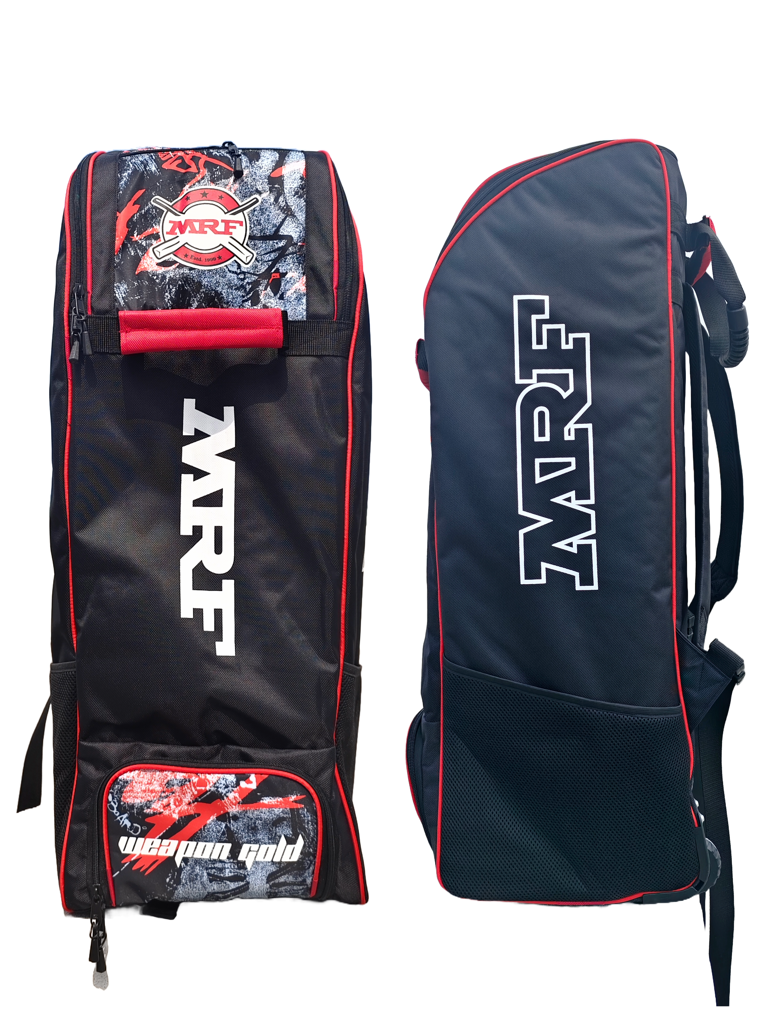 MRF Weapon Gold Duffle Wheelie Bag