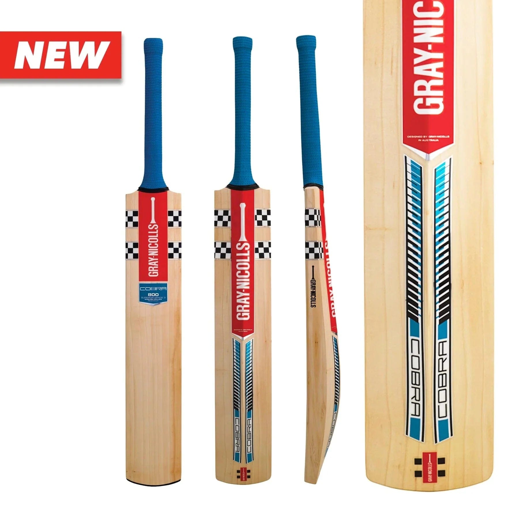 Gray Nicolls Cricket Bats Short Handle / 2'6-2'9 / 2023 Gray Nicolls Cobra 800 Adult Ready Play Cricket Bat 2023