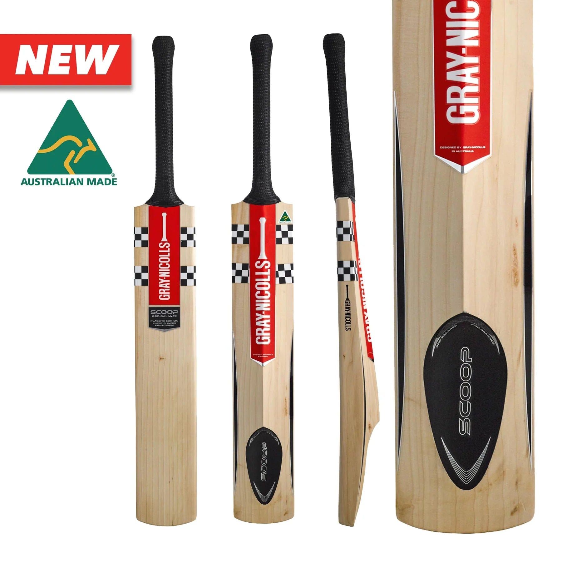 Gray Nicolls Cricket Bats Short Handle / 2'7-2'9 GN-Scoop Pro Balance Players Edition Bat (Natural)