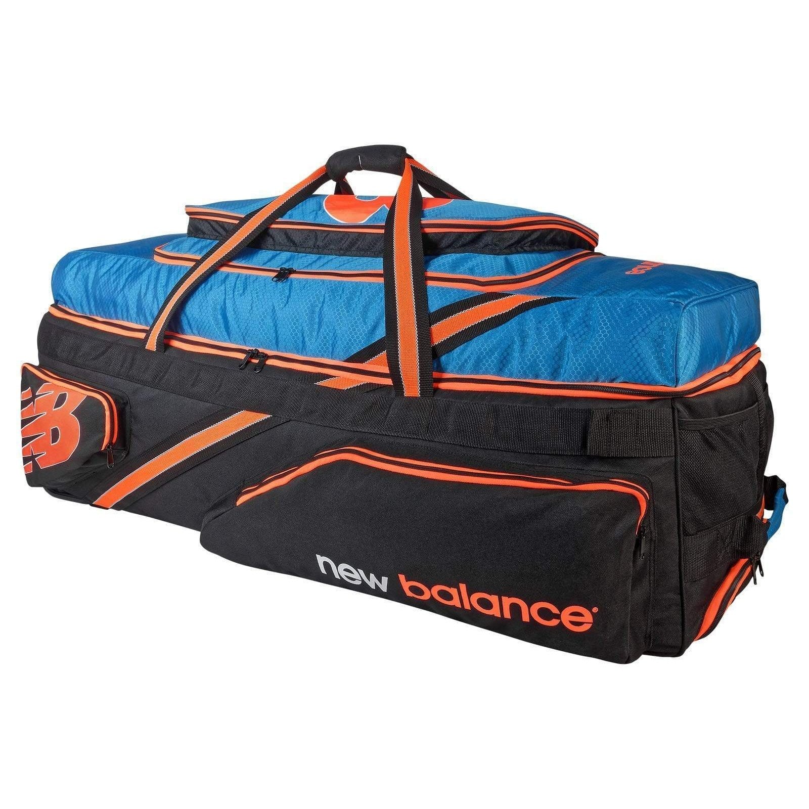 New Balance Cricket Bags New Balance DC1080 Wheelie Black/Blue Cricket Kit Bag