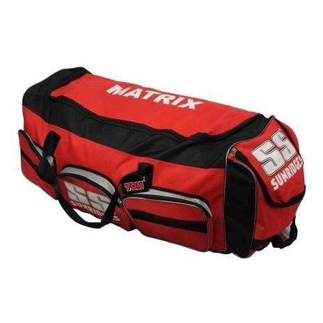 SS Cricket Bags SS Ton Matrix Wheelie Red Cricket Kit Bag