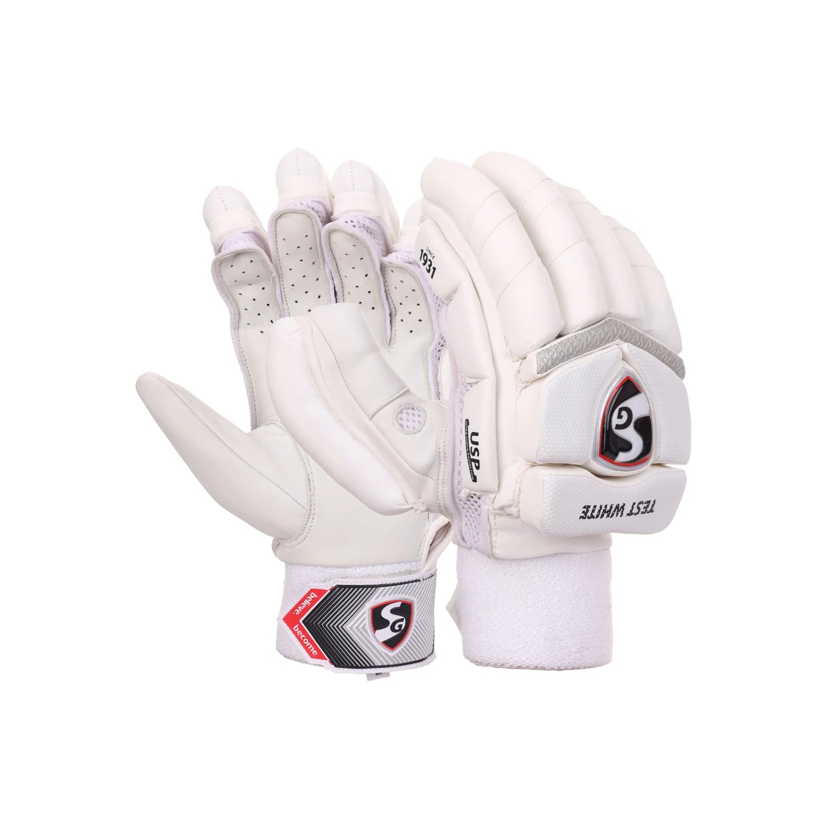 SG Test White Adults Cricket Batting Gloves