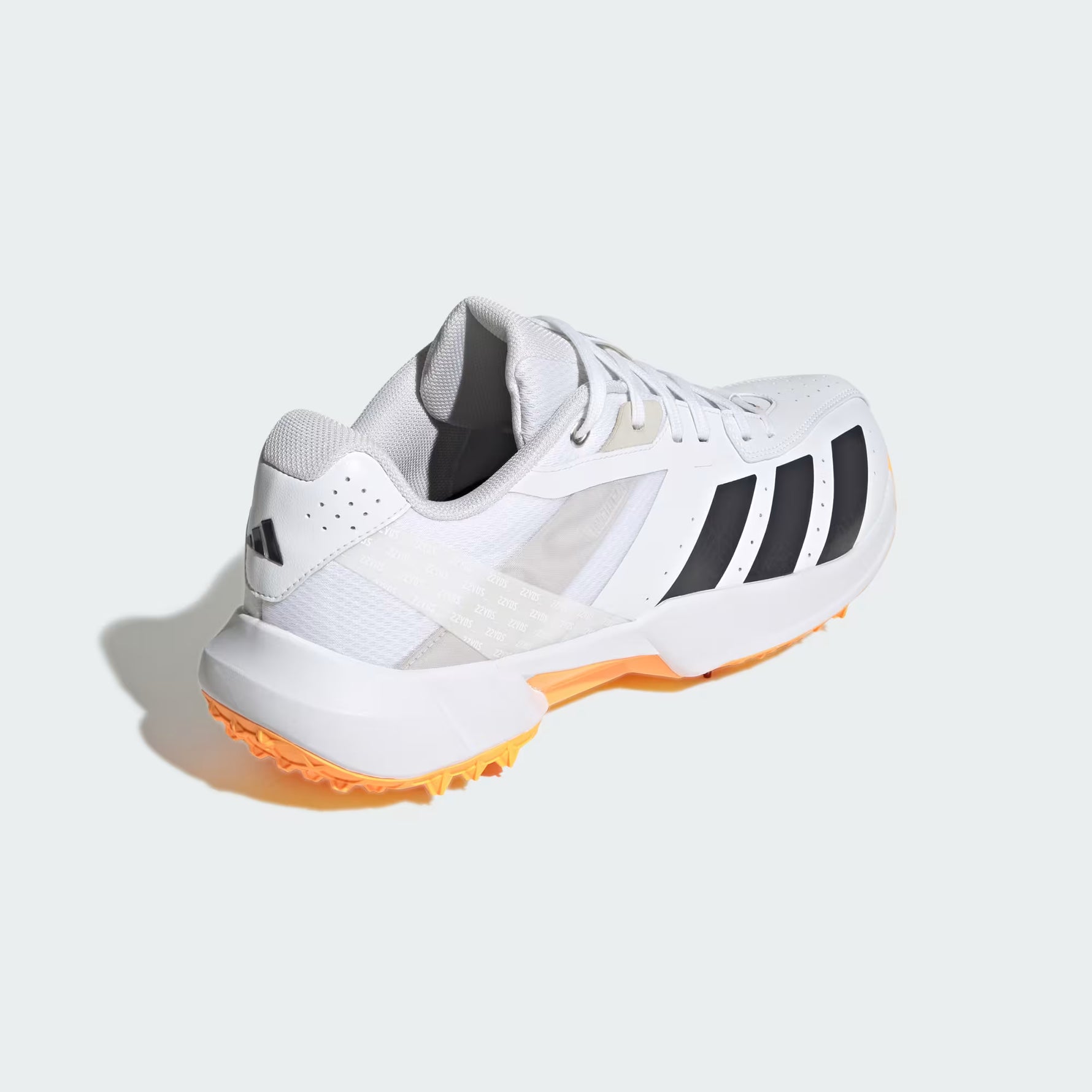Adidas 22YDS Incurza JQ8544 7/2 Spike Cricket Shoes 2026 – White/Onix/Tangerine