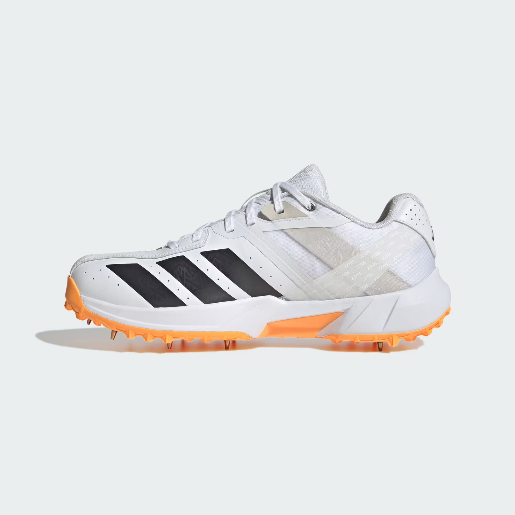 Adidas 22YDS Incurza JQ8544 7/2 Spike Cricket Shoes 2026 – White/Onix/Tangerine