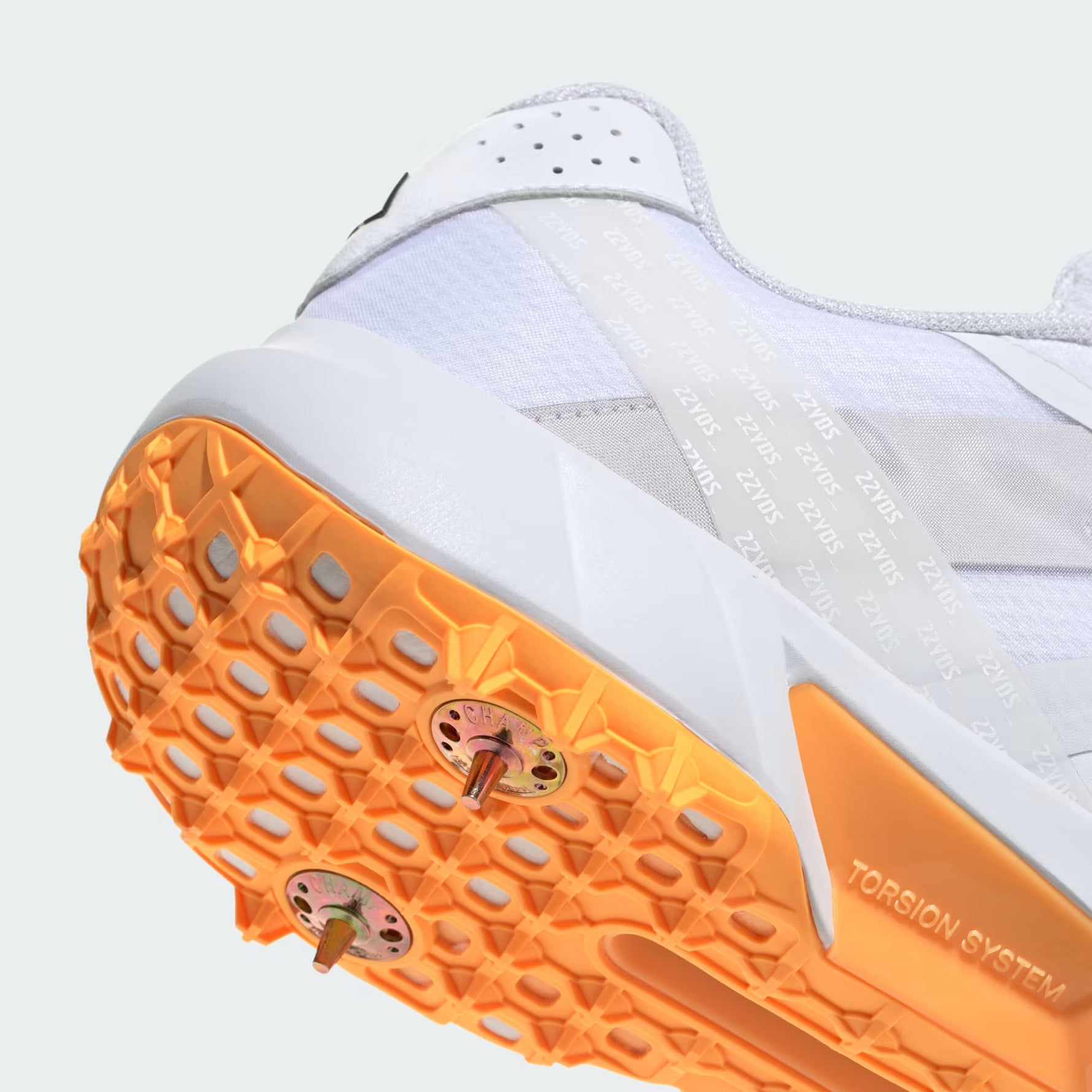 Adidas 22YDS Incurza JQ8544 7/2 Spike Cricket Shoes 2026 – White/Onix/Tangerine