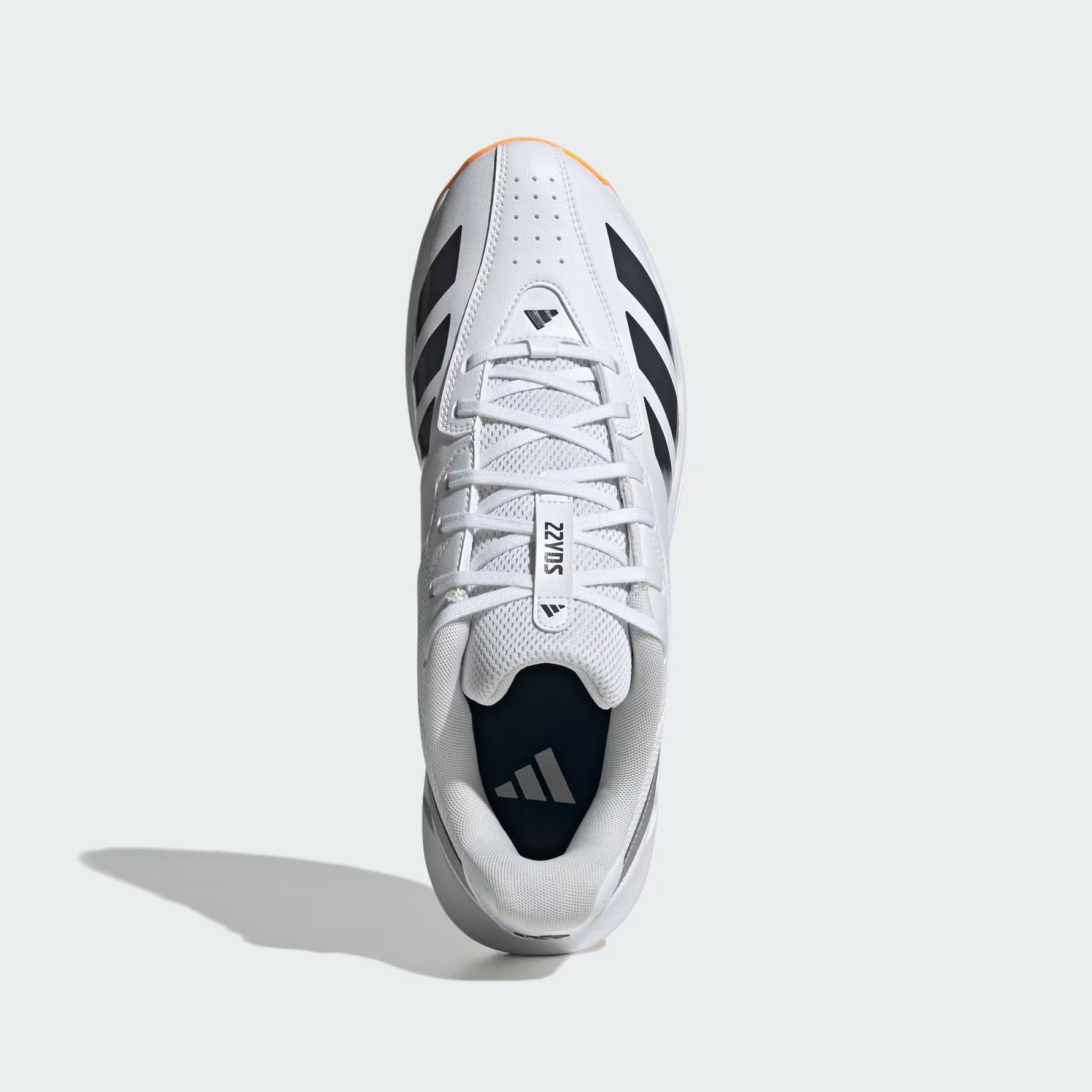 Adidas 22YDS JQ8545 7/2 Full Spike Cricket Shoes 2026 – White/Aurora Onix/Lucid Tangerine