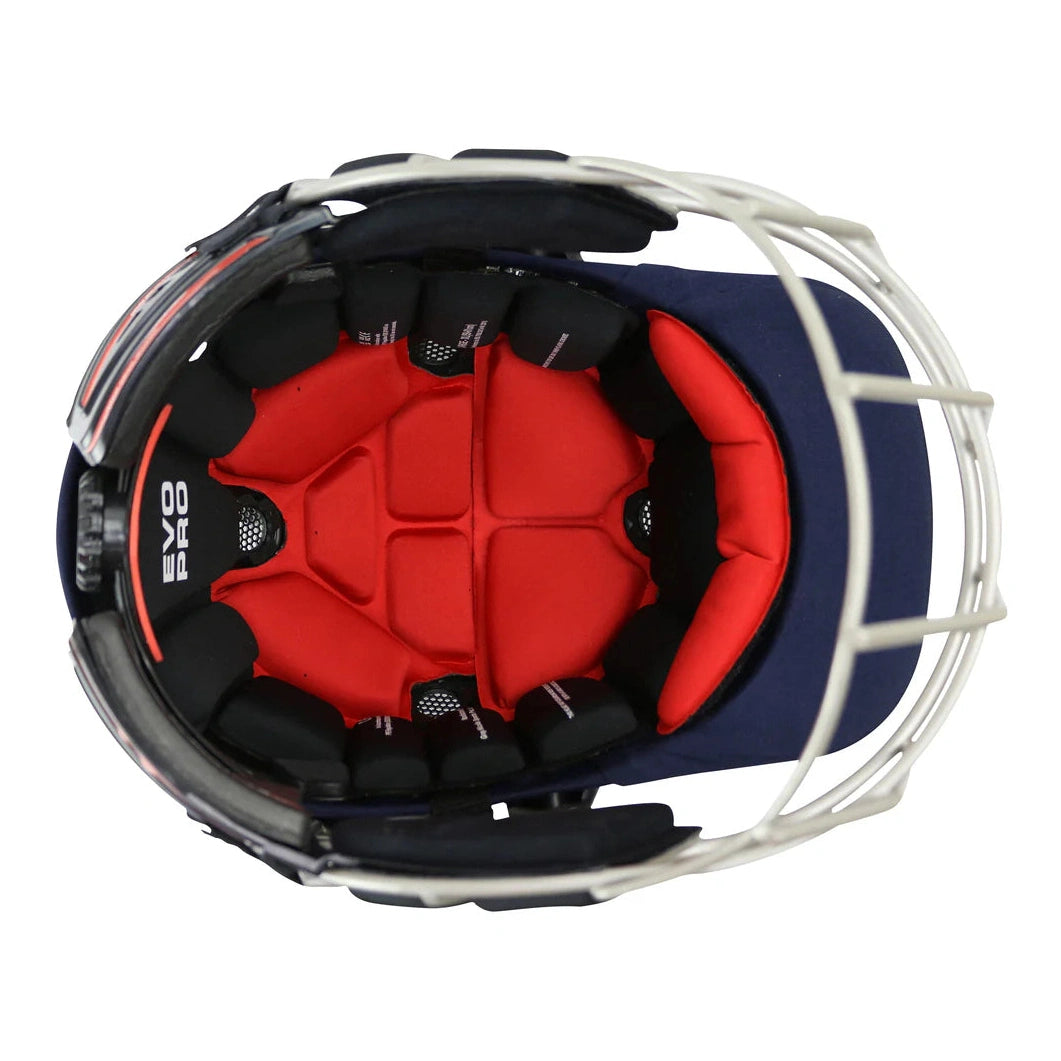 Gray Nicolls Evo+ Cricket Helmet with Neckguard Titanium Grill