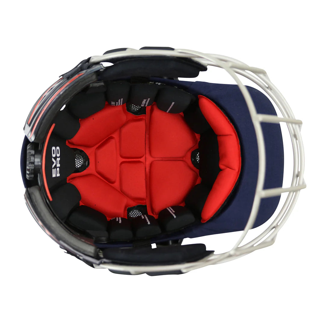 Gray Nicolls Evo+ Cricket Helmet with Neckguard Titanium Grill