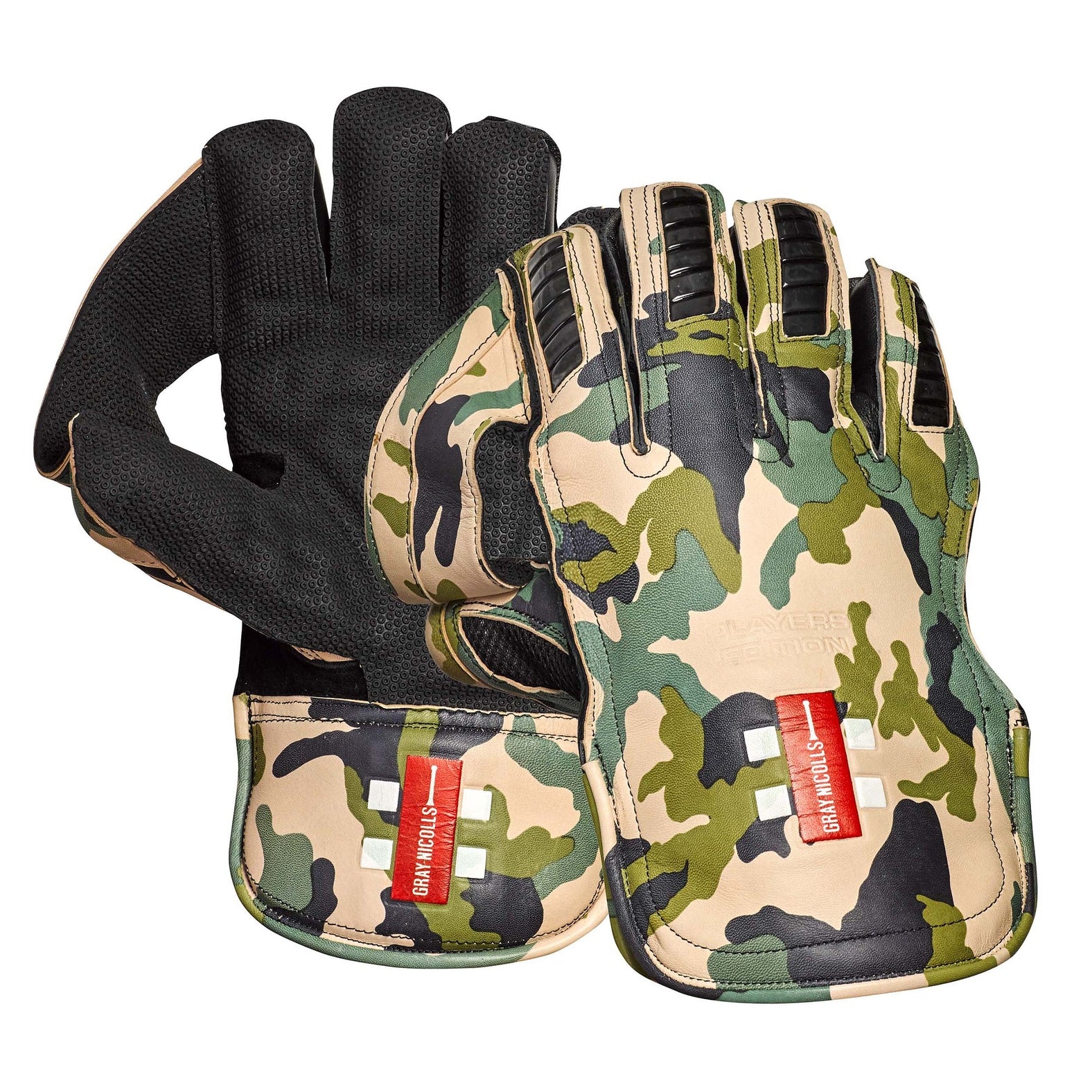 Gray-Nicolls Limited Edition Players Camo Wicketkeeping Gloves – Adult Octopus Grip Gloves