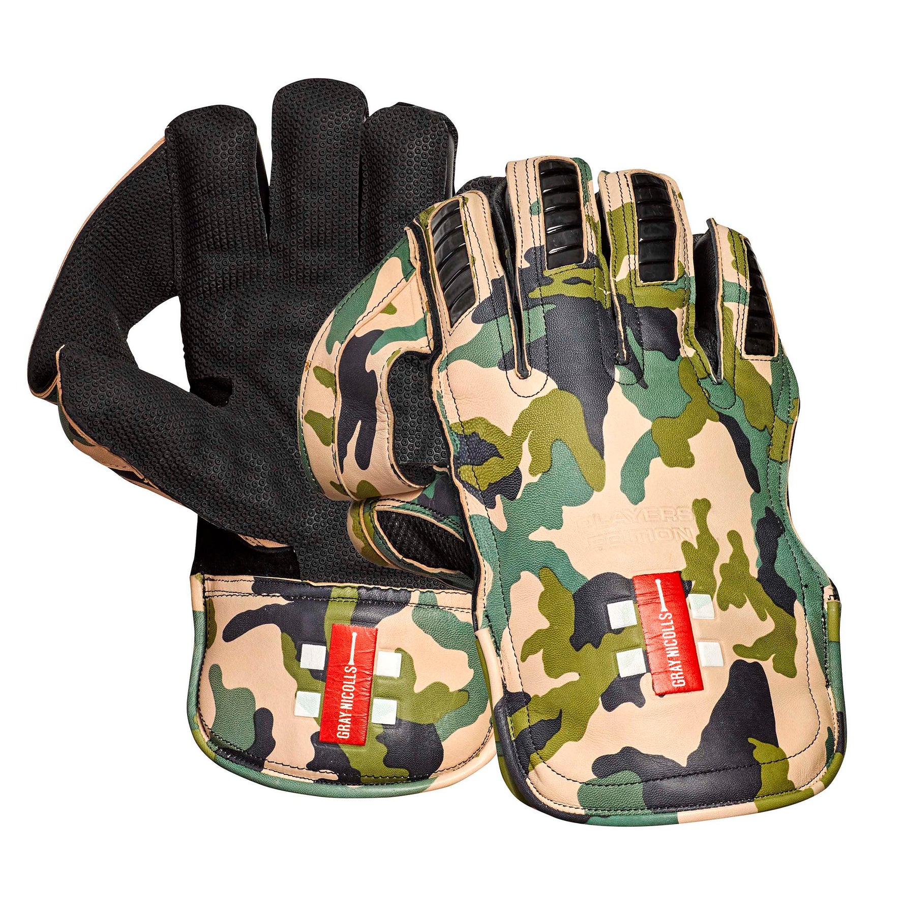 Gray-Nicolls Limited Edition Players Camo Wicketkeeping Gloves – Adult Octopus Grip Gloves
