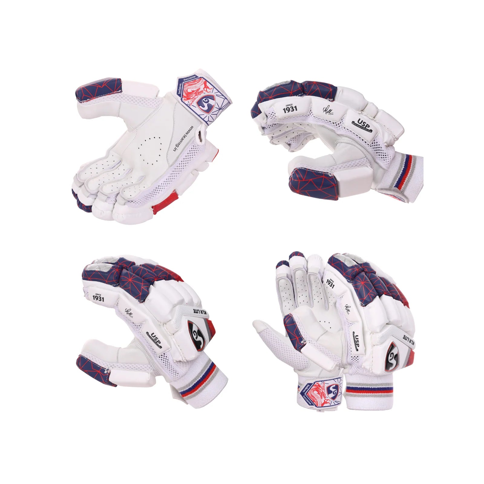 SG KLR Lite Adults Cricket Batting Gloves