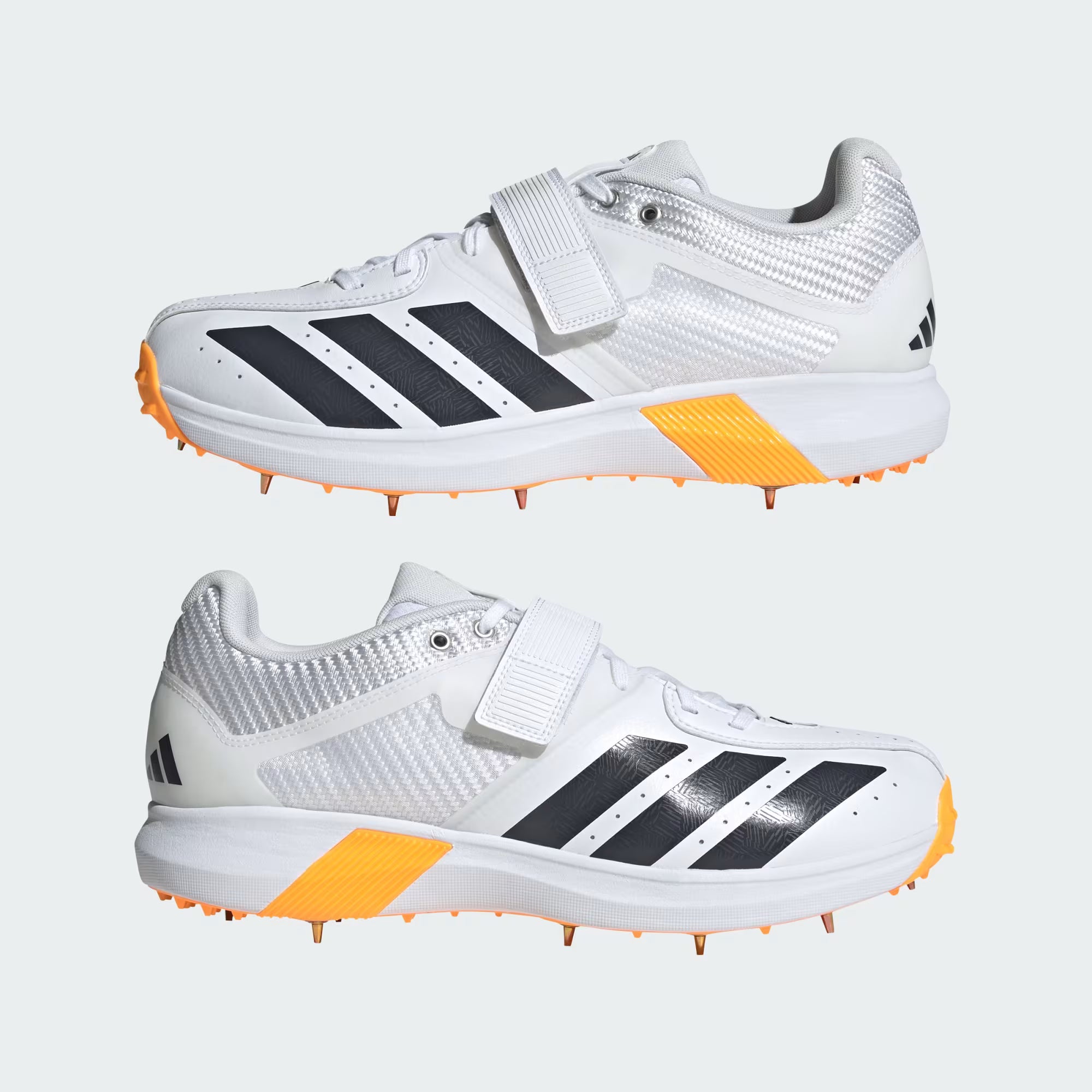 Adidas Adipower Incurza JQ8553 7/3 Spike Cricket Shoes 2026 – White/Onix/Tangerine