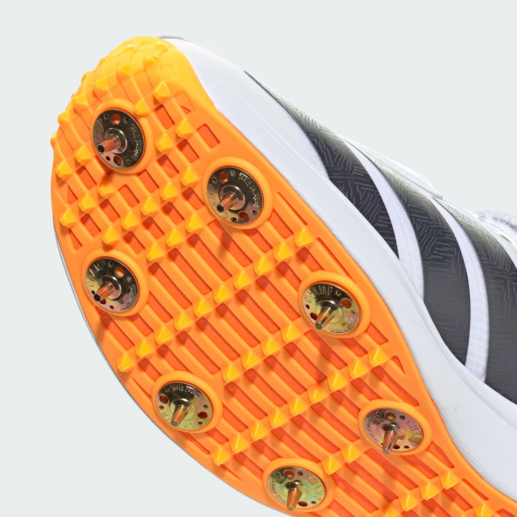 Adidas Adipower Incurza JQ8553 7/3 Spike Cricket Shoes 2026 – White/Onix/Tangerine