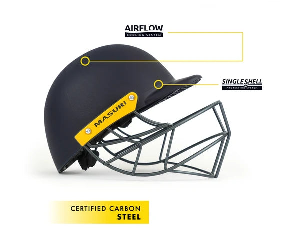 Masuri C Line Steel Junior Cricket Batting Helmet with StemGuard – Junior Cricket Helmet