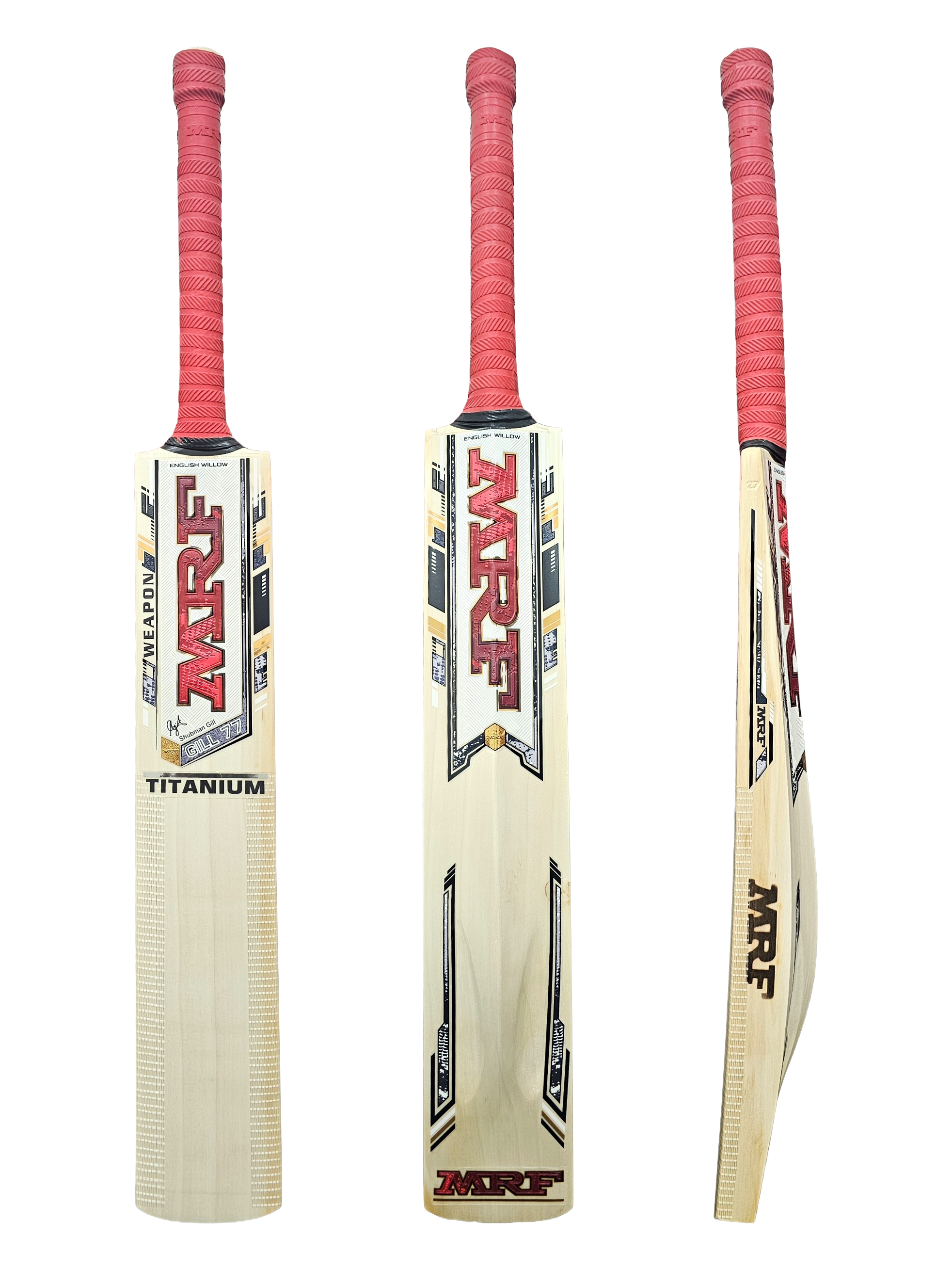 MRF Weapon Titanium Adult Cricket Bat – Grade 4 English Willow