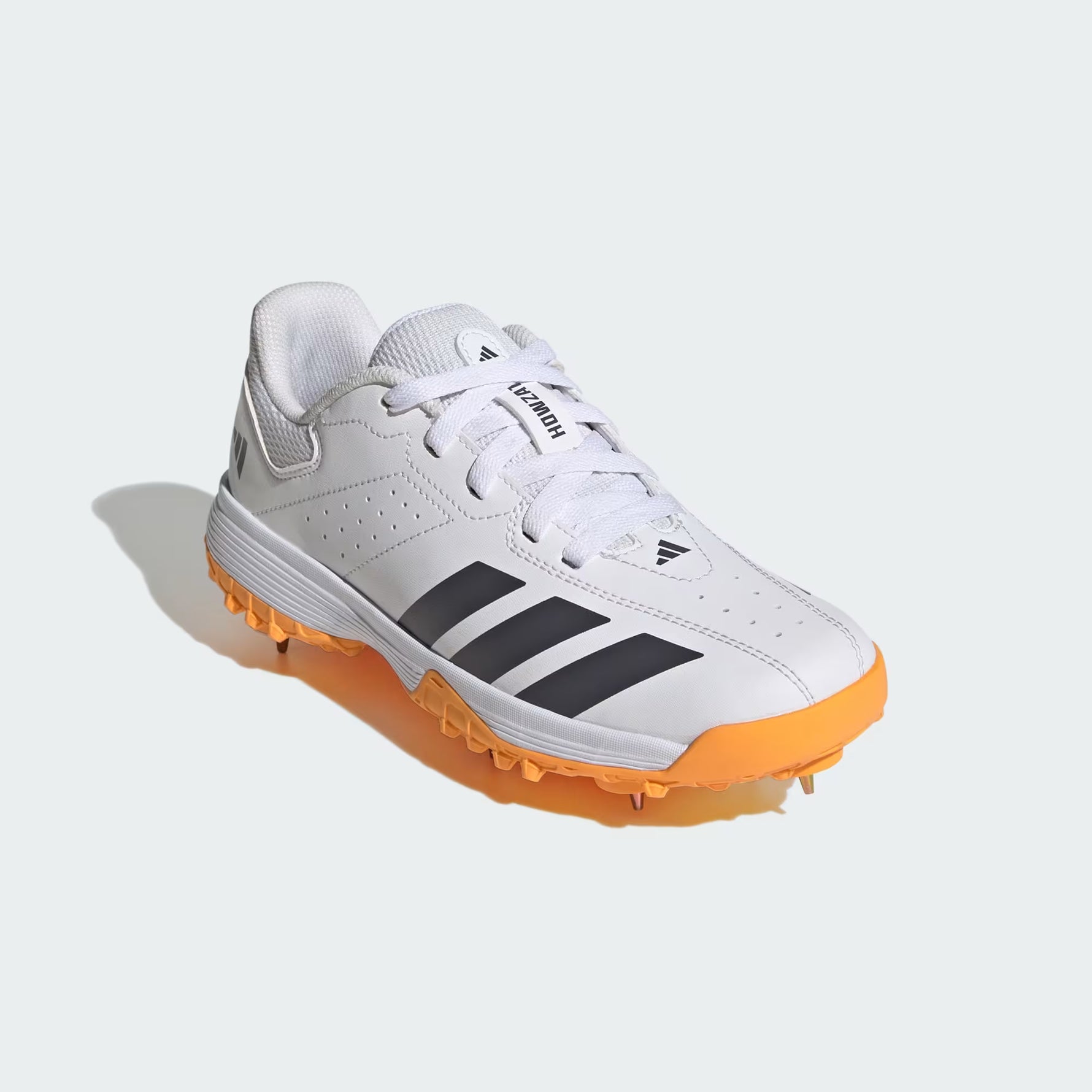 Adidas Howzat Junior Spike KH8339 Cricket Shoes 2026 – White/Onix/Tangerine