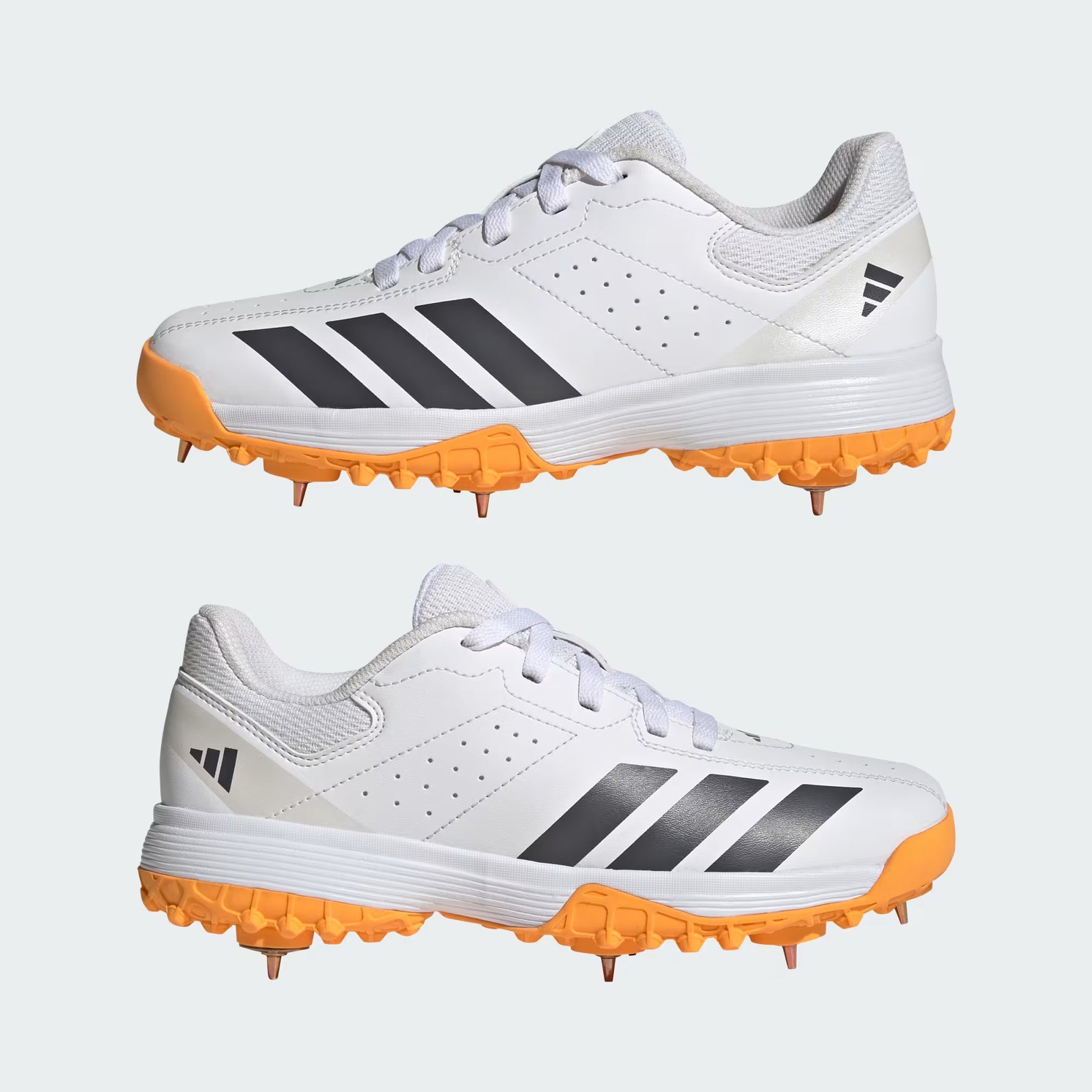 Adidas Howzat Junior Spike KH8339 Cricket Shoes 2026 – White/Onix/Tangerine