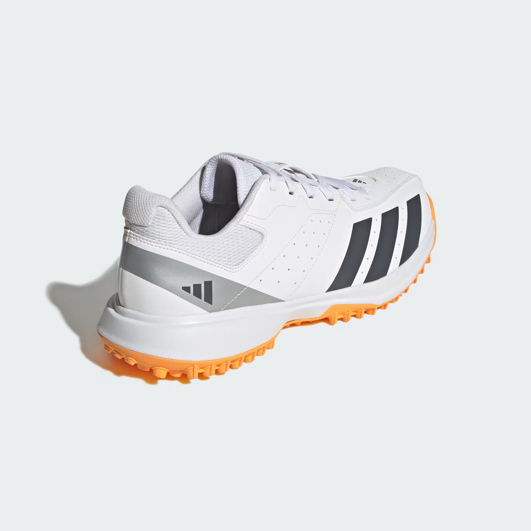 Adidas Howzat Rubber JQ8547 Cricket Shoes 2026 – White/Aurora Onix/Lucid Tangerine