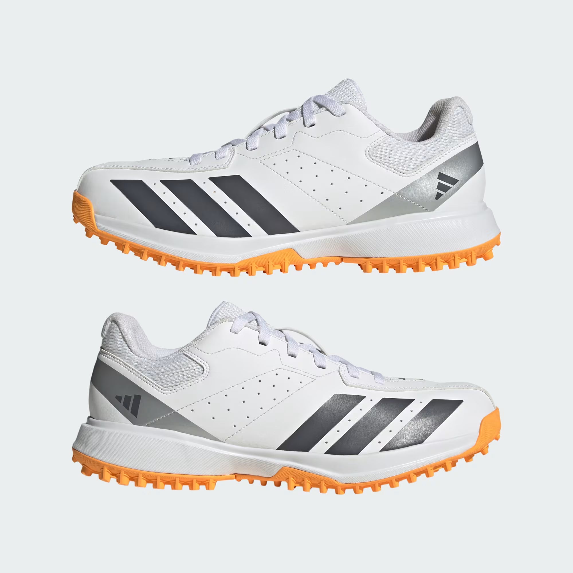 Adidas Howzat Junior Rubber KH6540 Cricket Shoes 2026 – White/Onix/Tangerine