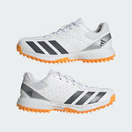 Adidas Howzat Rubber JQ8547 Cricket Shoes 2026 – White/Aurora Onix/Lucid Tangerine