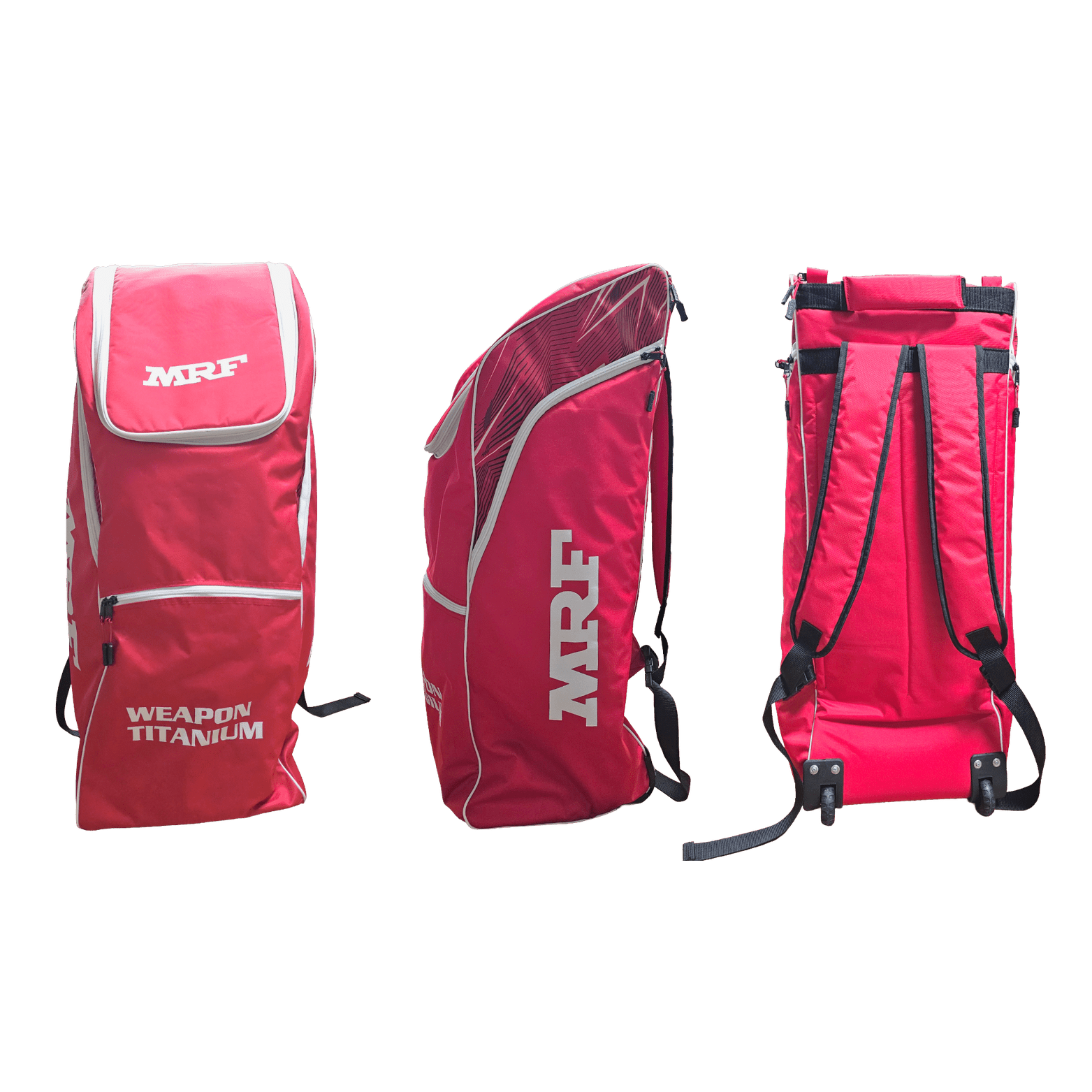 MRF Weapon Titanium Cricket Kit Bag – Duffle Wheelie Bag