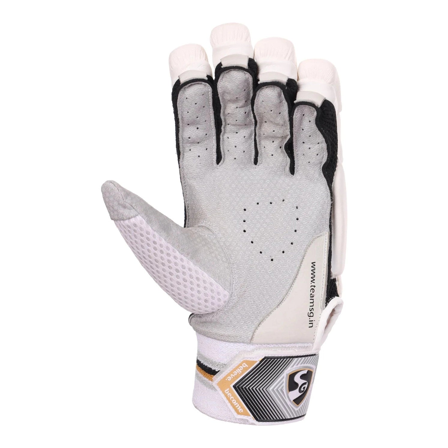 SG Hilite White Adults Cricket Batting Gloves