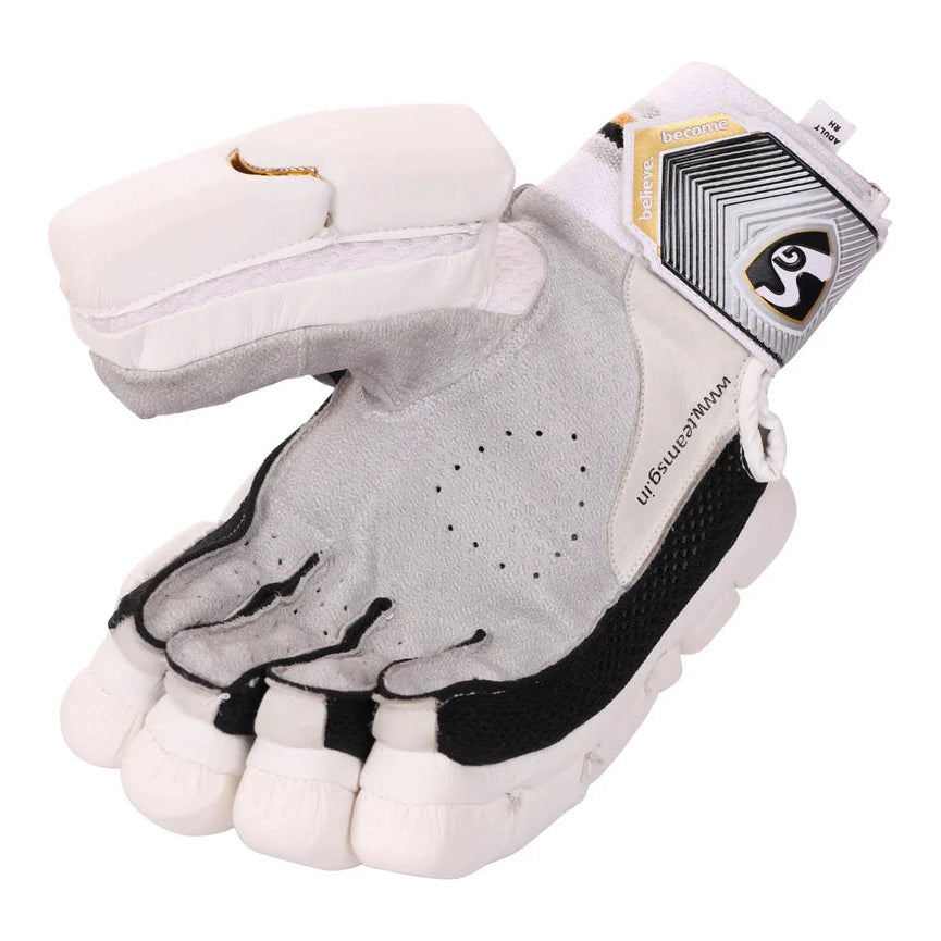 SG Hilite White Adults Cricket Batting Gloves