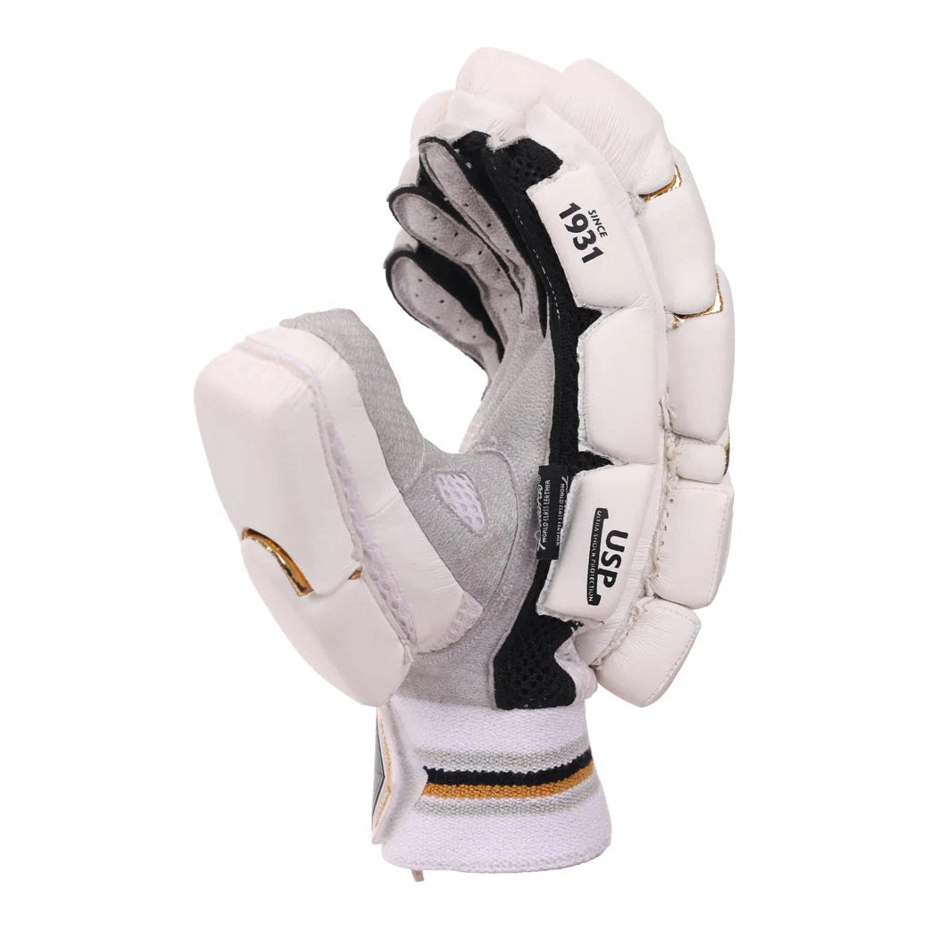 SG Hilite White Adults Cricket Batting Gloves