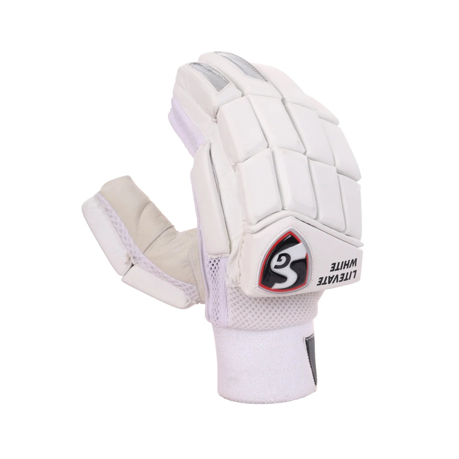 SG Litevate White Adults Cricket Batting Gloves
