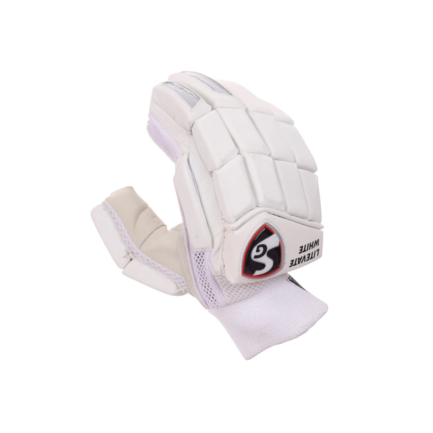 SG Litevate White Adults Cricket Batting Gloves