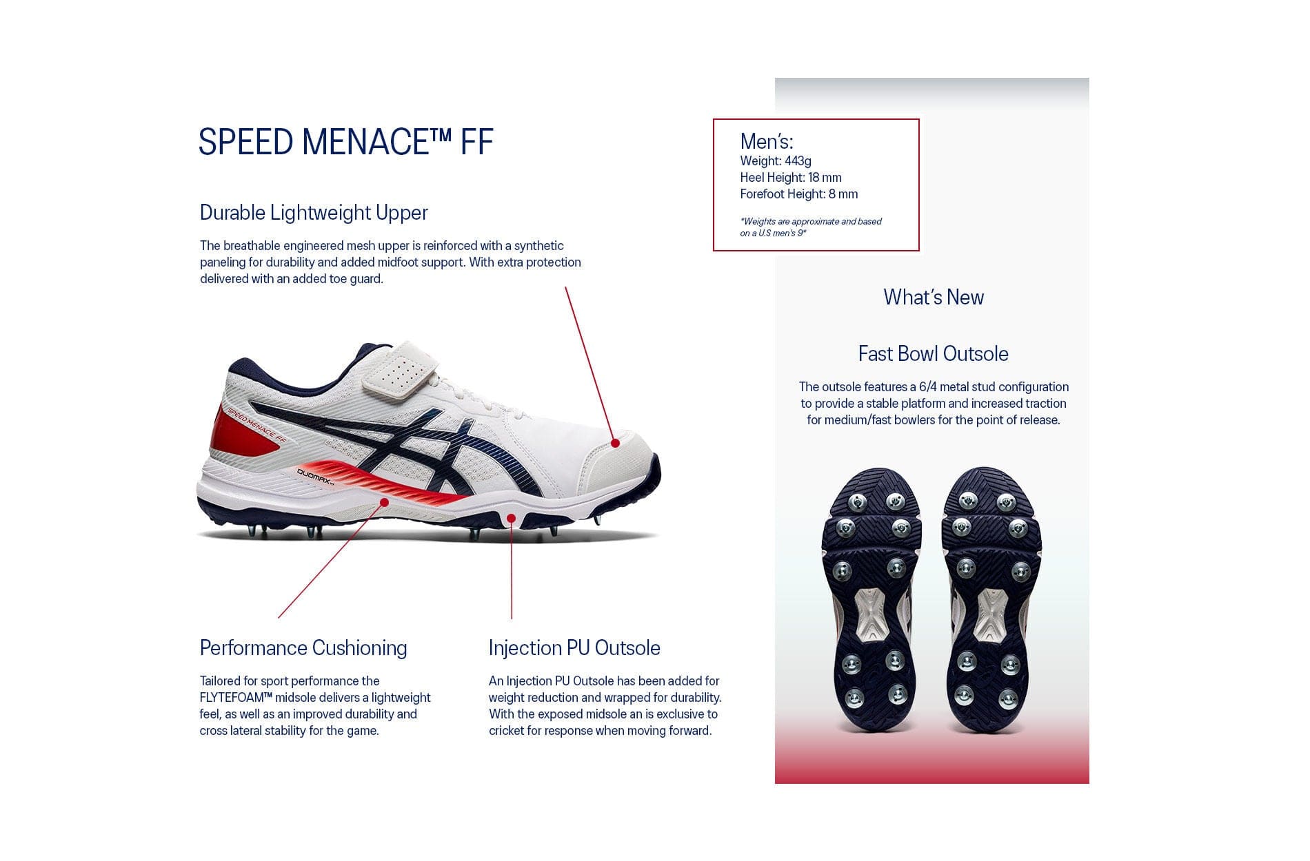 Asics Footwear Asics Gel-Speed Menace Men's Spike Cricket Shoes