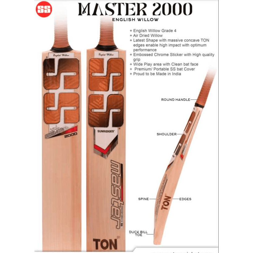 SS Cricket Bats Short Handle / 2'8 SS Master 2000 Adult Cricket Bat