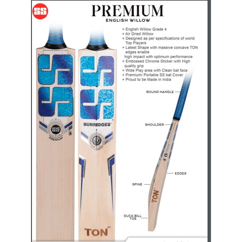 SS Cricket Bats Short Handle / 2'8 SS Premium Adult Cricket Bat