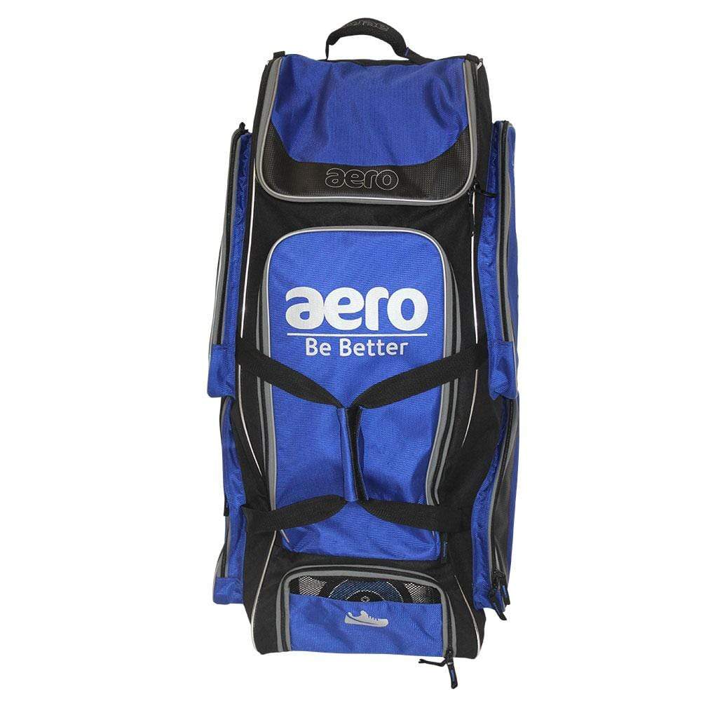 Aero Cricket Bags Blue with Black Highlights Aero B1 Maxi Wheelie Cricket Bag