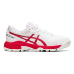Asics Footwear White Electric Red / 3 Asics Gel Peake Kids Cricket Shoes 2021