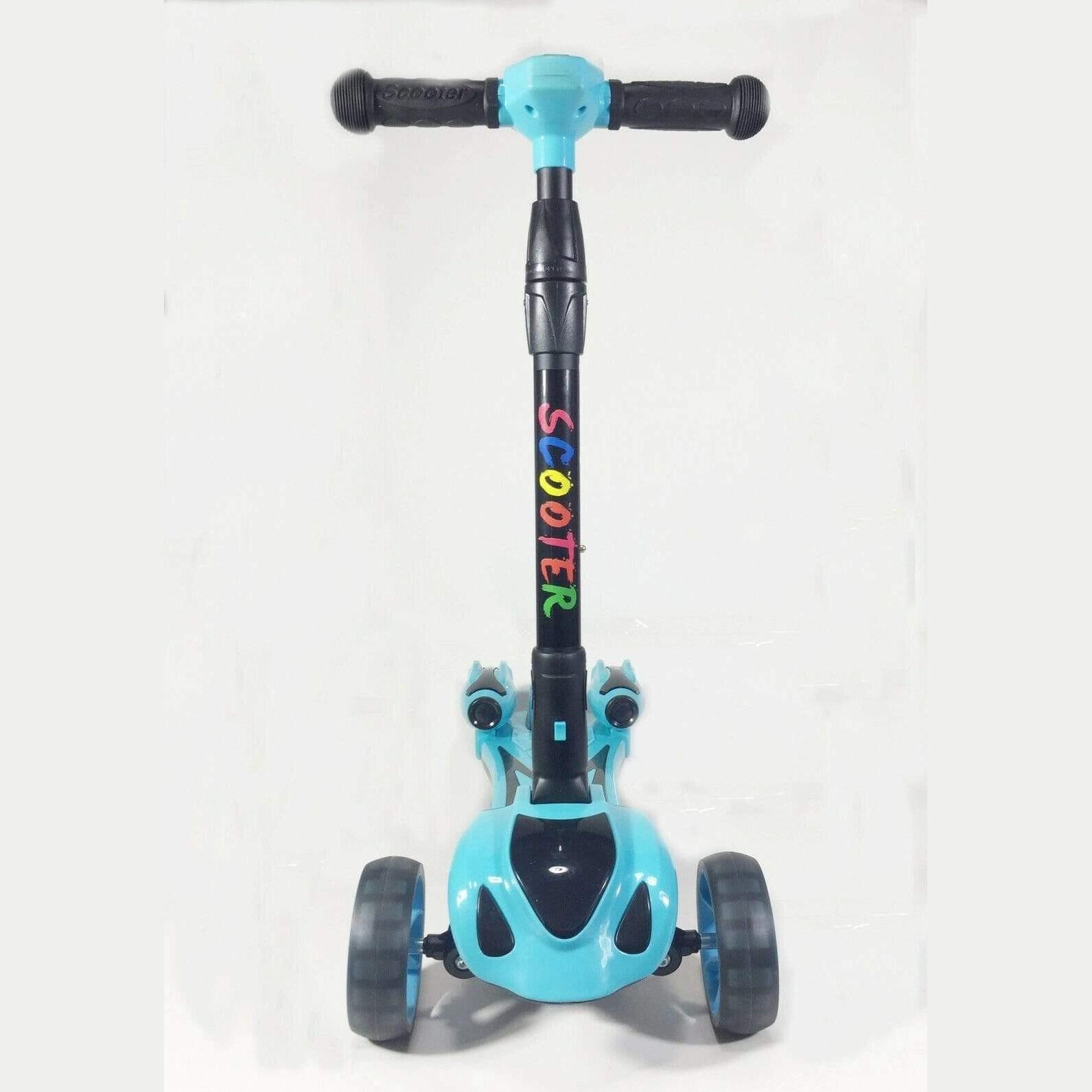 Bikes & Trikes Scooter with Spray Red Blue Kids Kick Three Wheel Scooter with Spray Flame Music and Light
