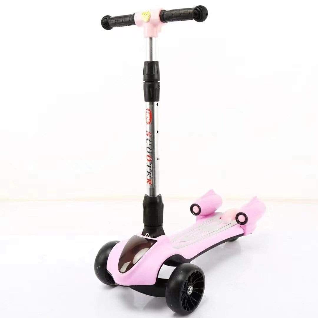 Bikes & Trikes Scooter with Spray Red Pink Kids Kick Three Wheel Scooter with Spray Flame Music and Light