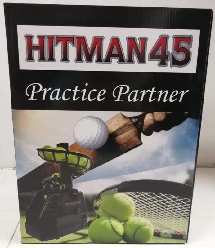 Hitman 45 Training Aid Black Hitman 45 Practice Partner - Tennis Toss/ Cricket Ball Feed Machine