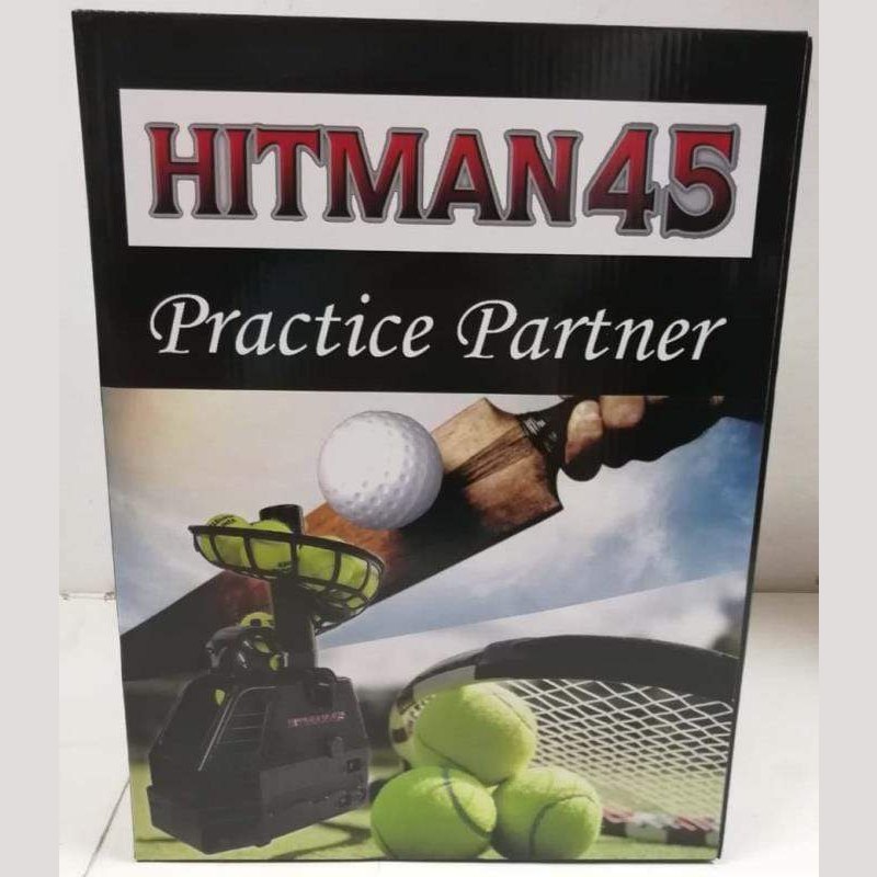 Hitman 45 Training Aid Black Hitman 45 Practice Partner - Tennis Toss/ Cricket Ball Feed Machine