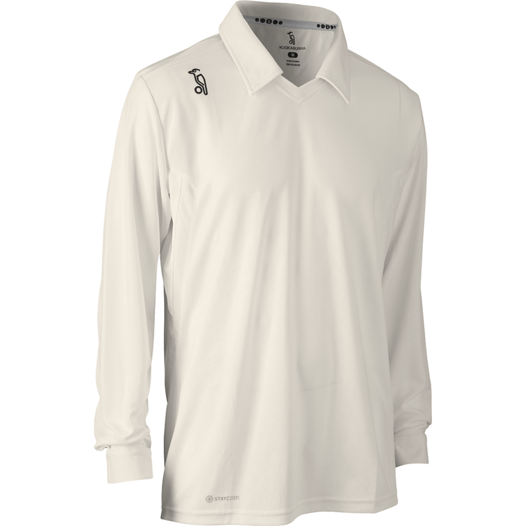 Kookaburra Clothing 6 Kookaburra Cream Cricket Long Sleeve Shirt