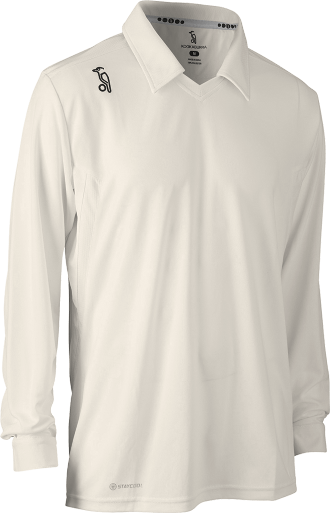 Kookaburra Clothing Small / White Kookaburra Player Long Sleeve White Cricket Shirt