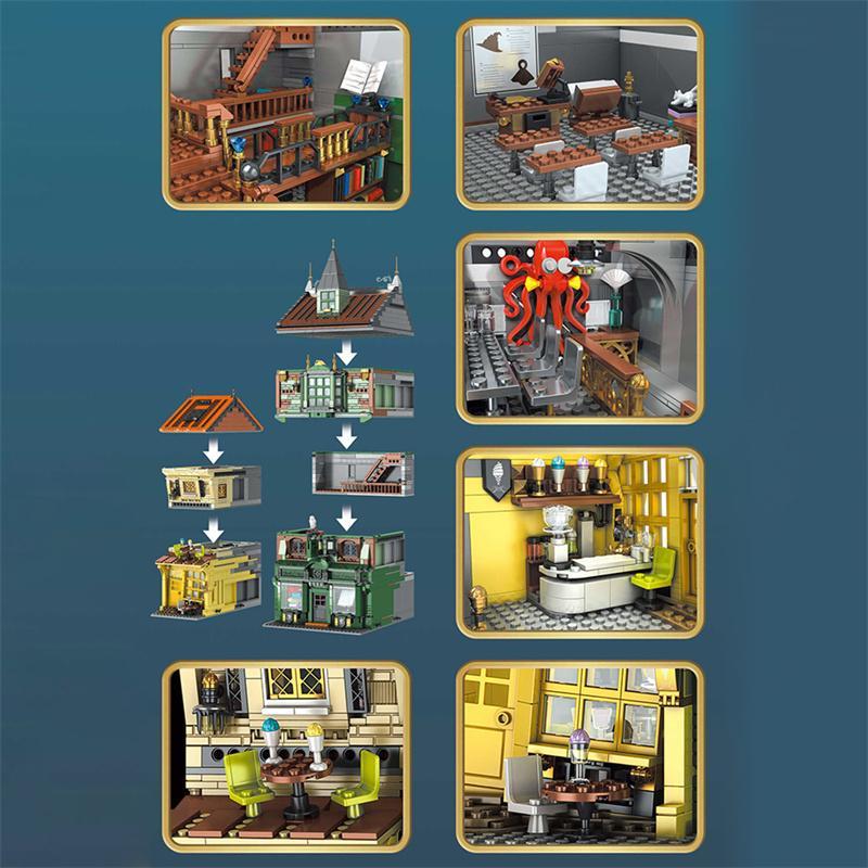 Mould King Toys Mould King 16040 The Book Store with Lights