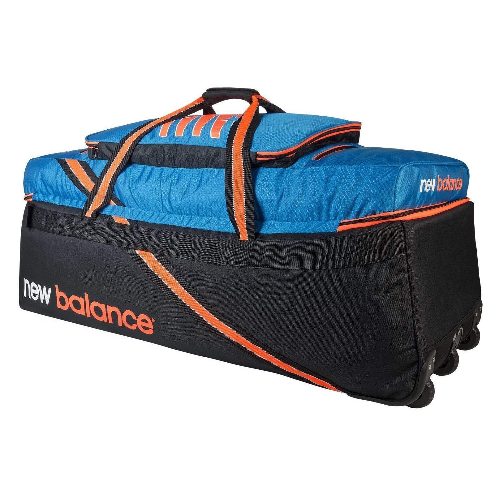 New Balance Cricket Bags New Balance DC1080 Wheelie Black/Blue Cricket Kit Bag