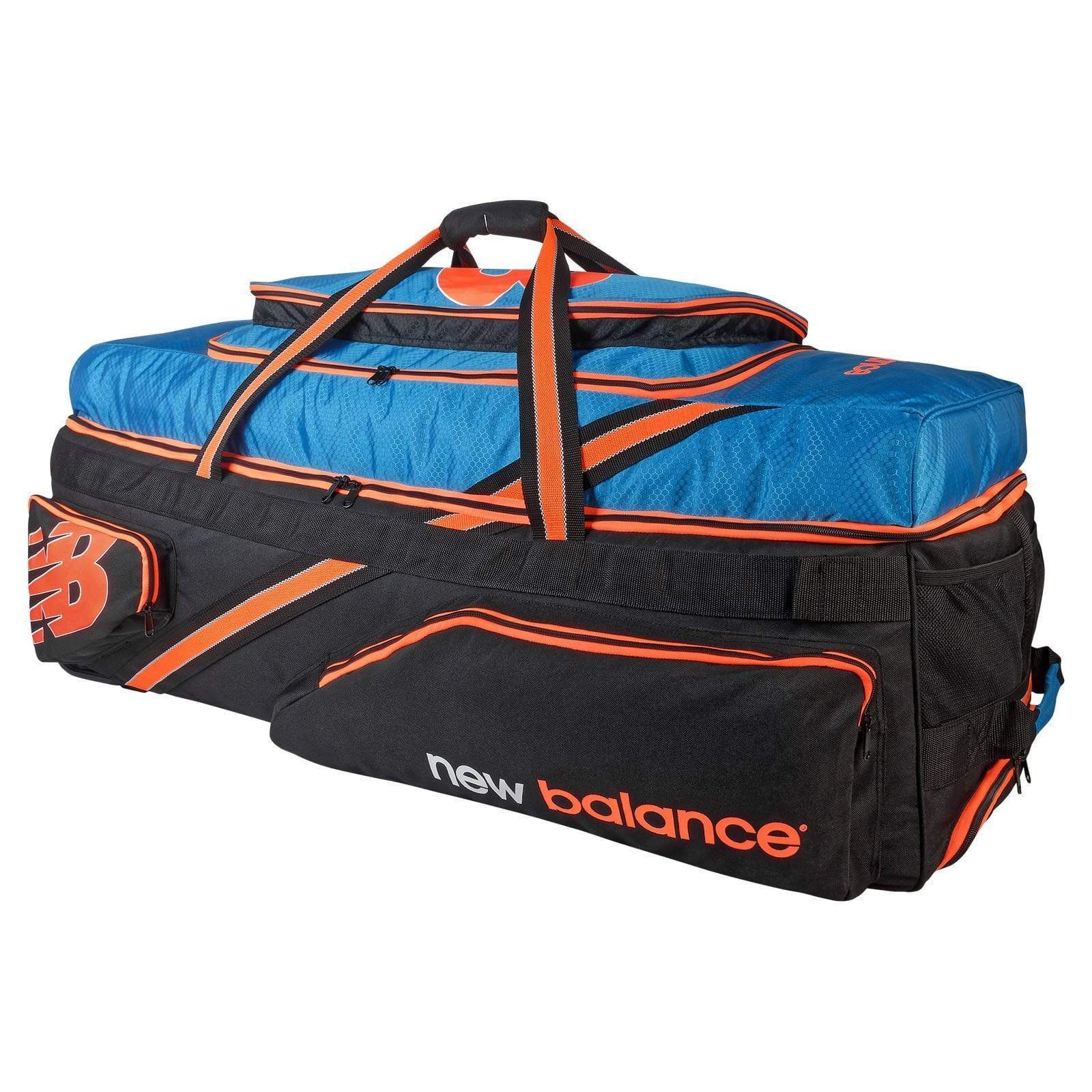 New Balance Cricket Bags New Balance DC1080 Wheelie Black/Blue Cricket Kit Bag