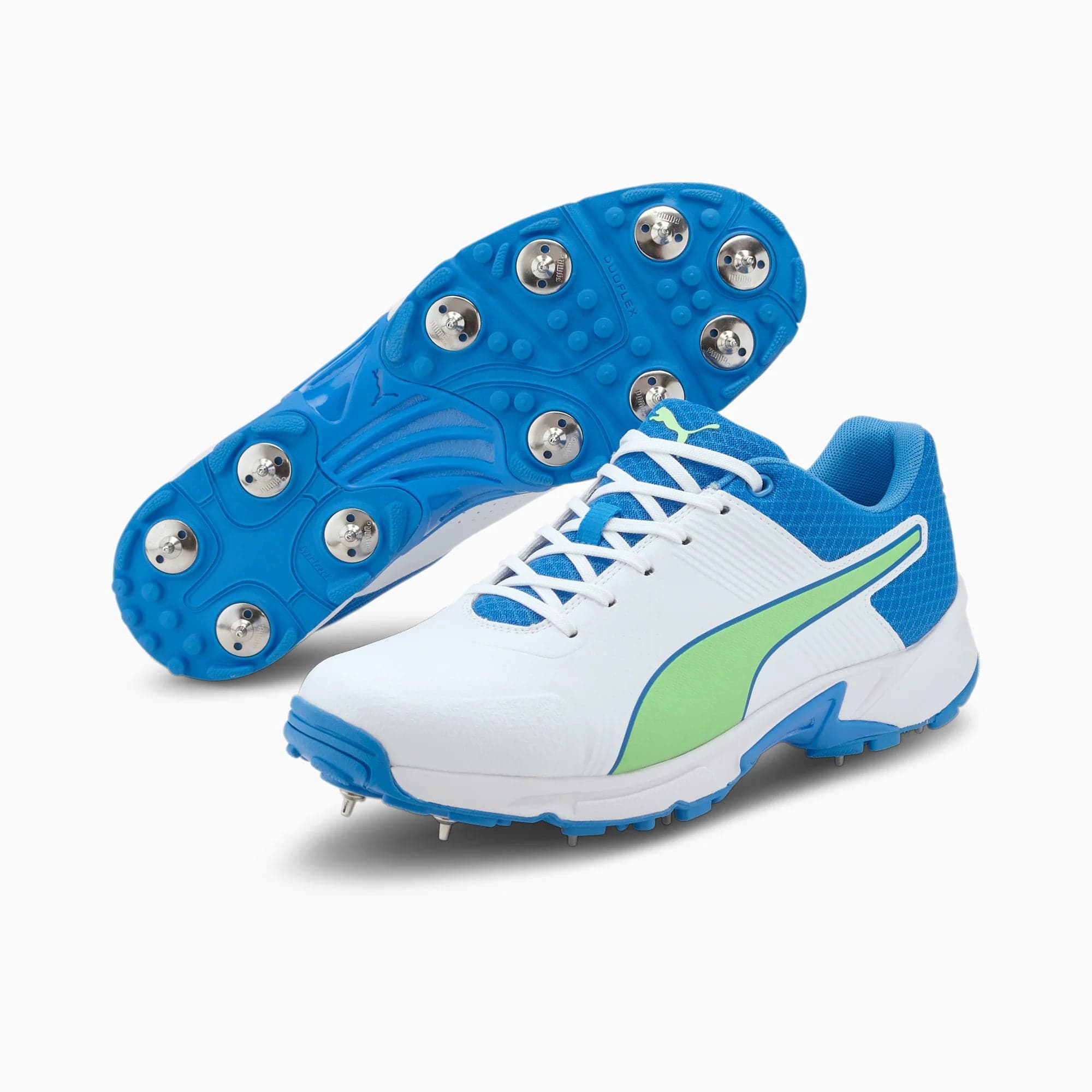 Puma cricket shoes 2019 green best sale