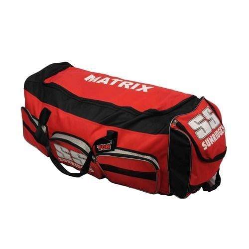 SS Cricket Bags SS Ton Matrix Wheelie Red Cricket Kit Bag