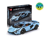 Western Sports Centre MOULD KING 13056S 1:8 Lamborghini Hyper Blue Version with 3868 Pieces