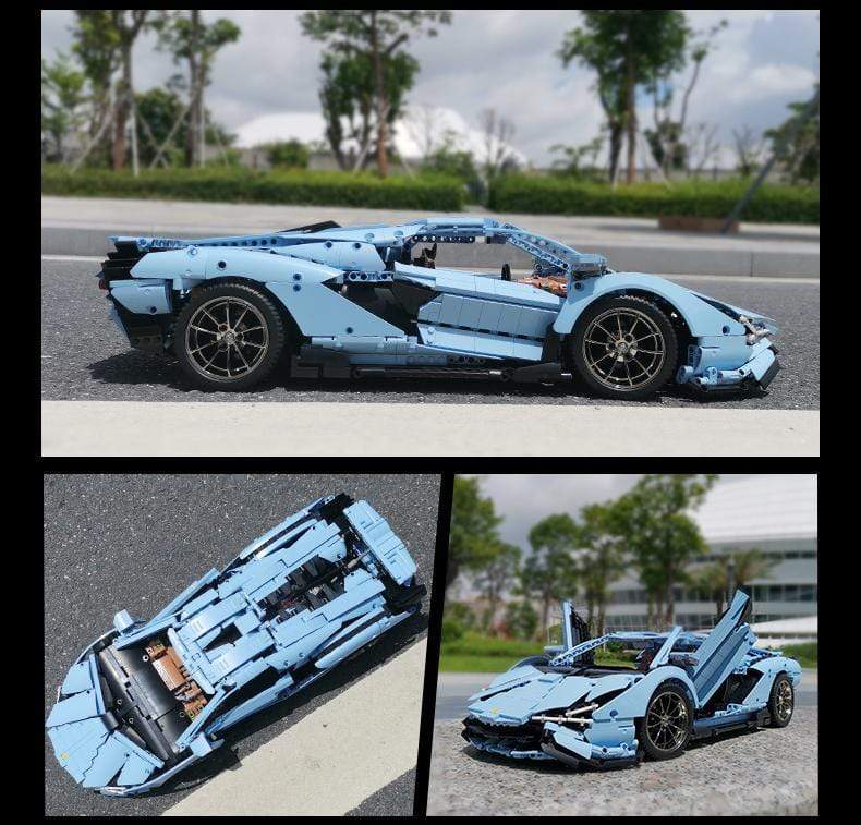 Western Sports Centre MOULD KING 13056S 1:8 Lamborghini Hyper Blue Version with 3868 Pieces