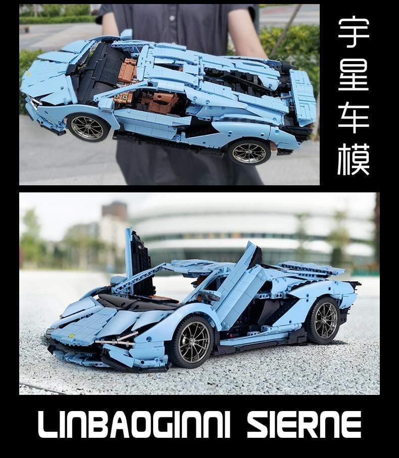 Western Sports Centre MOULD KING 13056S 1:8 Lamborghini Hyper Blue Version with 3868 Pieces